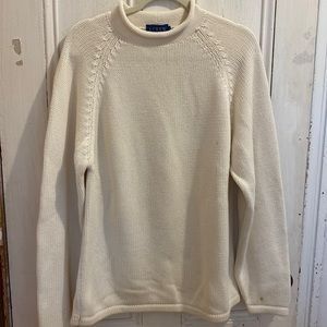 Mens Medium Cotton J. Crew Raglan Sweater cream color